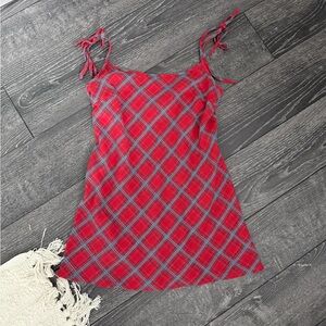 Plaid mini dress
